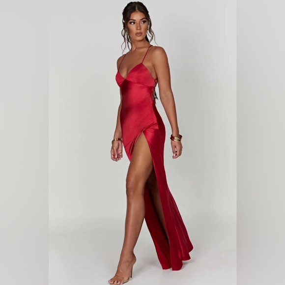 Babyboo Isobel Maxi Dress in Red, size Small, NWT Love Island Themed - Picture 3 of 14